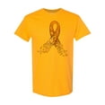 thumbnail image 1 of Inktastic Leukemia Awareness with Orange Ribbon Made of Hearts T-Shirt, 1 of 5