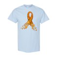 thumbnail image 1 of Inktastic Leukemia Awareness with Orange Ribbon Made of Hearts T-Shirt, 1 of 5