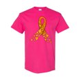 thumbnail image 1 of Inktastic Leukemia Awareness with Orange Ribbon Made of Hearts T-Shirt, 1 of 5