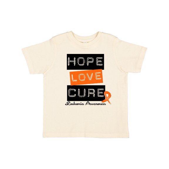 Inktastic Leukemia Hope Love Cure Boys or Girls Toddler T-Shirt