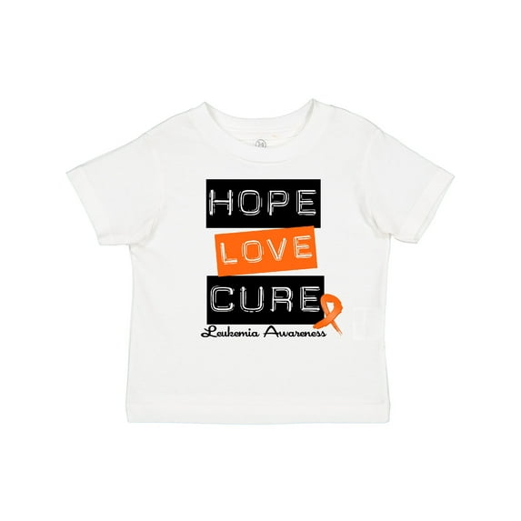 Inktastic Leukemia Hope Love Cure Boys or Girls Toddler T-Shirt