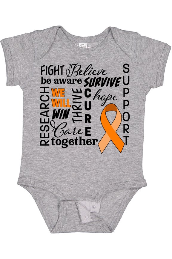 Leukemia Together We Will Win Boys or Girls Baby Bodysuit