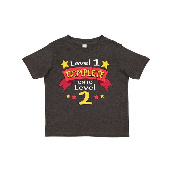 Inktastic Level 1 Complete, on to Level 2 2nd Birthday Level Up Boys or Girls Toddler T-Shirt