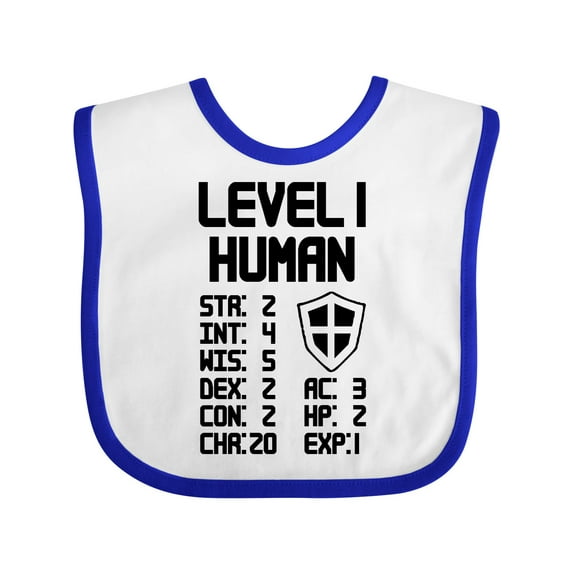 Inktastic Level 1 Human Boys or Girls Baby Bib