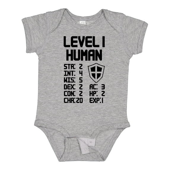 Inktastic Level 1 Human Boys or Girls Baby Bodysuit