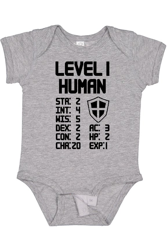 Level 1 Human Boys or Girls Baby Bodysuit