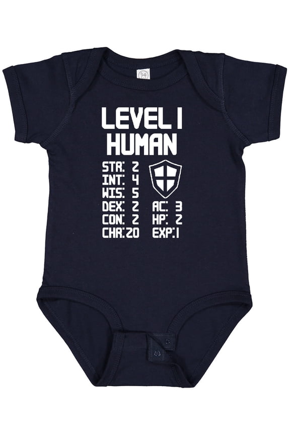 Level 1 Human Boys or Girls Baby Bodysuit
