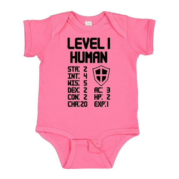 Inktastic Level 1 Human Boys or Girls Baby Bodysuit