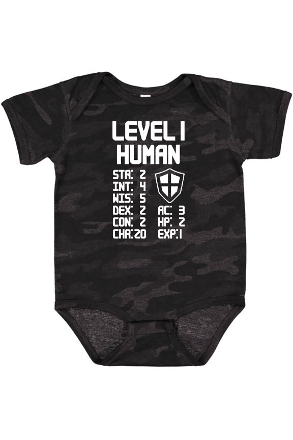 Level 1 Human Boys or Girls Baby Bodysuit