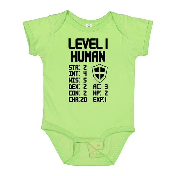 Inktastic Level 1 Human Boys or Girls Baby Bodysuit