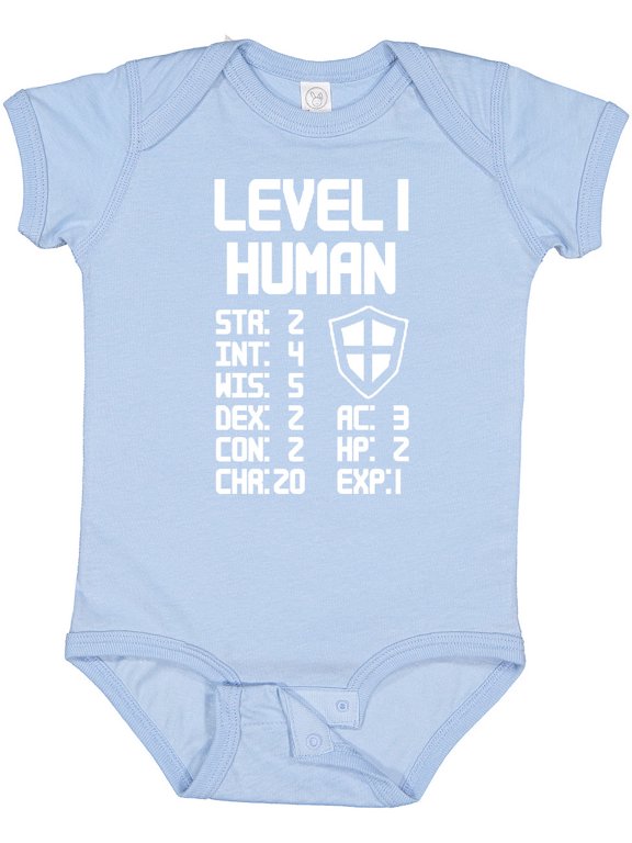 Level 1 Human Boys or Girls Baby Bodysuit