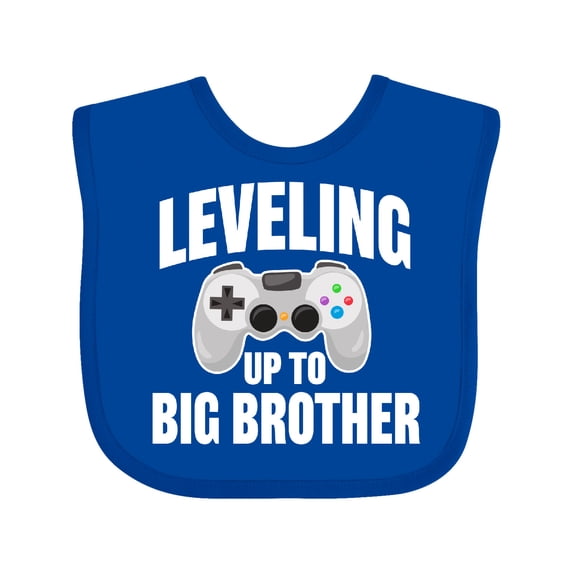 Inktastic Leveling Up to Big Brother Boys Baby Bib