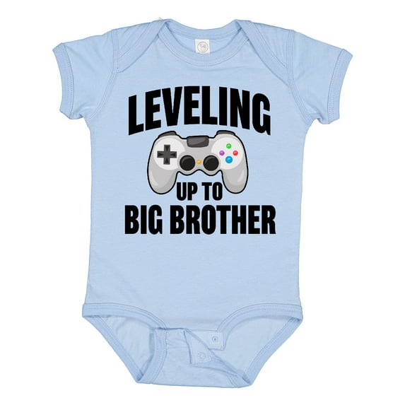 Inktastic Leveling Up to Big Brother Boys Baby Bodysuit