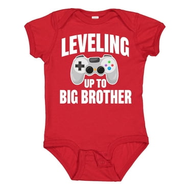 Inktastic Leveling Up to Big Brother Boys Baby Bodysuit