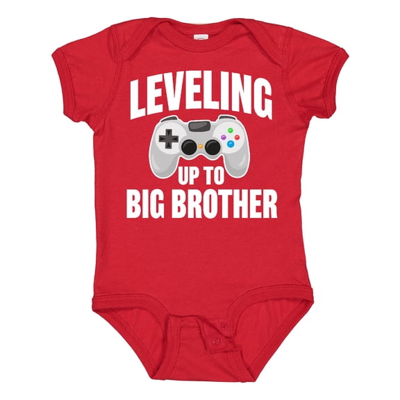 Inktastic Leveling Up to Big Brother Boys Baby Bodysuit