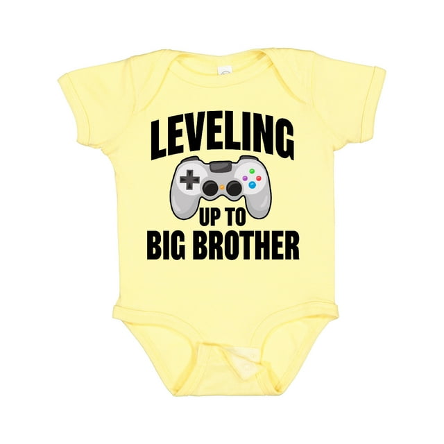 Inktastic Leveling Up to Big Brother Boys Baby Bodysuit