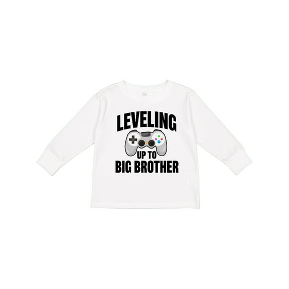 Inktastic Leveling Up to Big Brother Boys Long Sleeve Toddler T-Shirt