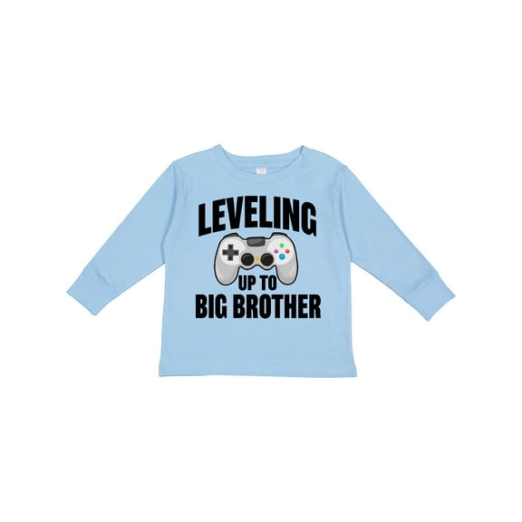 Inktastic Leveling Up to Big Brother Boys Long Sleeve Toddler T-Shirt