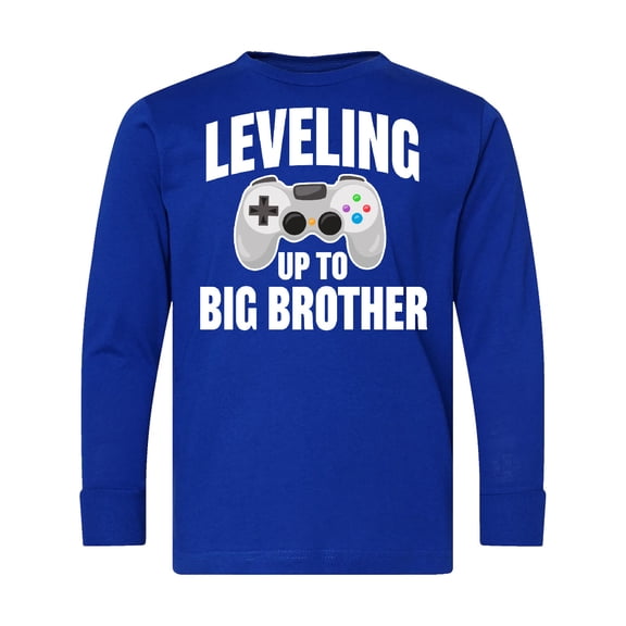 Inktastic Leveling Up to Big Brother Long Sleeve Youth T-Shirt