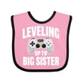 thumbnail image 1 of Inktastic Leveling Up to Big Sister Girls Baby Bib, 1 of 4
