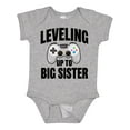thumbnail image 1 of Inktastic Leveling Up to Big Sister Girls Baby Bodysuit, 1 of 5