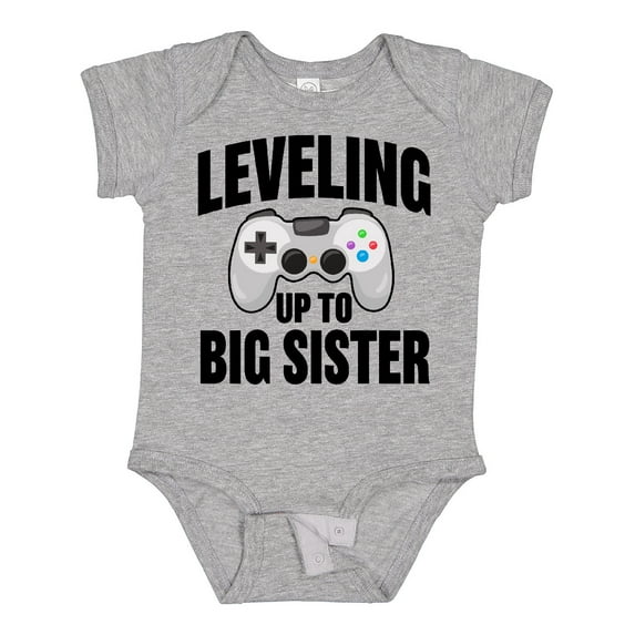 Inktastic Leveling Up to Big Sister Girls Baby Bodysuit
