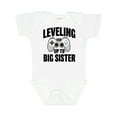 thumbnail image 1 of Inktastic Leveling Up to Big Sister Girls Baby Bodysuit, 1 of 5