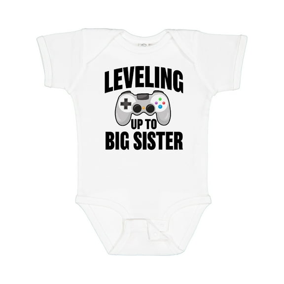 Inktastic Leveling Up to Big Sister Girls Baby Bodysuit