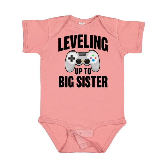 Inktastic Leveling Up to Big Sister Girls Baby Bodysuit