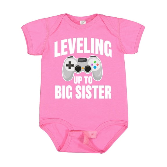 Inktastic Leveling Up to Big Sister Girls Baby Bodysuit