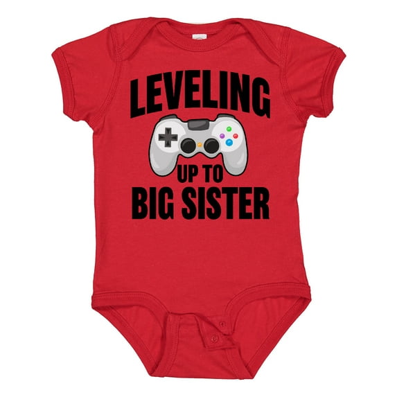 Inktastic Leveling Up to Big Sister Girls Baby Bodysuit