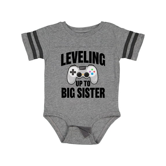 Inktastic Leveling Up to Big Sister Girls Baby Bodysuit