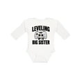 thumbnail image 1 of Inktastic Leveling Up to Big Sister Girls Long Sleeve Baby Bodysuit, 1 of 5