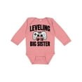 thumbnail image 1 of Inktastic Leveling Up to Big Sister Girls Long Sleeve Baby Bodysuit, 1 of 5