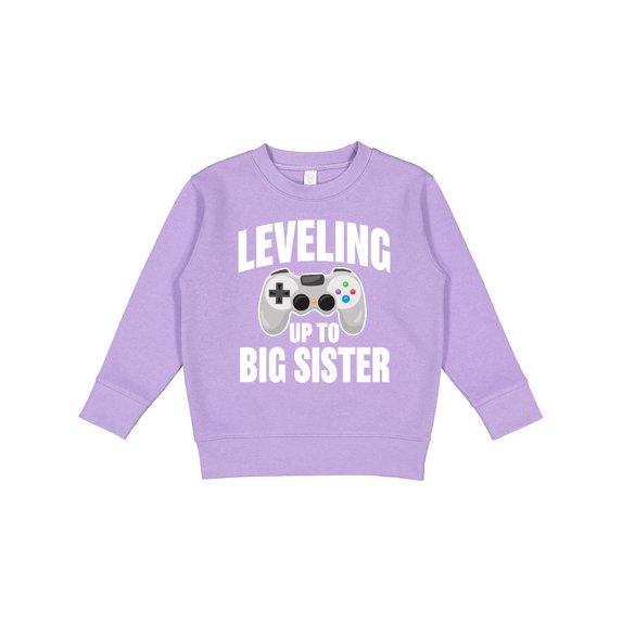 Inktastic Leveling Up to Big Sister Toddler Sweatshirt