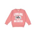 thumbnail image 1 of Inktastic Leveling Up to Big Sister Toddler Sweatshirt, 1 of 4
