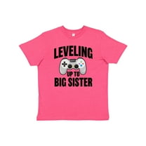 Inktastic Leveling Up to Big Sister Youth T-Shirt