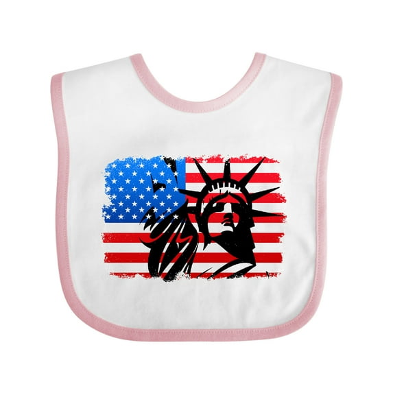 Inktastic Liberty Flag Boys or Girls Baby Bib