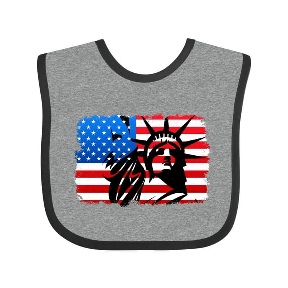 Inktastic Liberty Flag Boys or Girls Baby Bib