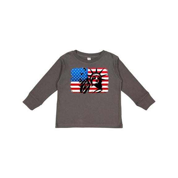 Inktastic Liberty Flag Boys or Girls Long Sleeve Toddler T-Shirt