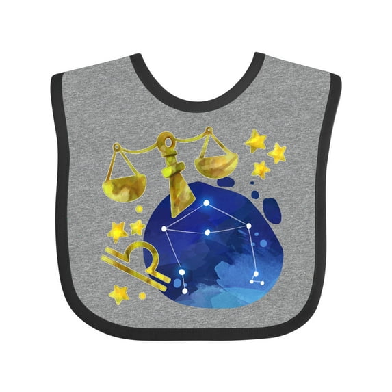 Inktastic Libra Constellation Zodiac Sign Illustration Boys or Girls Baby Bib