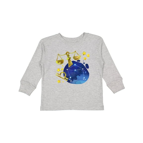 Inktastic Libra Constellation Zodiac Sign Illustration Boys or Girls Long Sleeve Toddler T-Shirt
