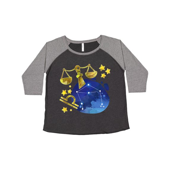 Inktastic Libra Constellation Zodiac Sign Illustration Women's Plus Size T-Shirt