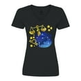 thumbnail image 1 of Inktastic Libra Constellation Zodiac Sign Illustration Women's V-Neck T-Shirt, 1 of 5