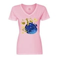 thumbnail image 1 of Inktastic Libra Constellation Zodiac Sign Illustration Women's V-Neck T-Shirt, 1 of 5