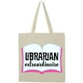 thumbnail image 1 of Inktastic Librarian Extraordinaire Library Appreciation Gift Tote Bag, 1 of 5