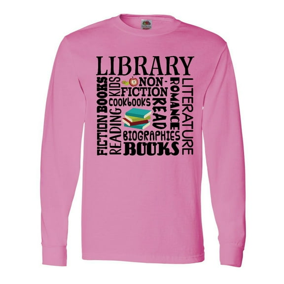 Inktastic Library Books Reading Librarian Gift Long Sleeve T-Shirt