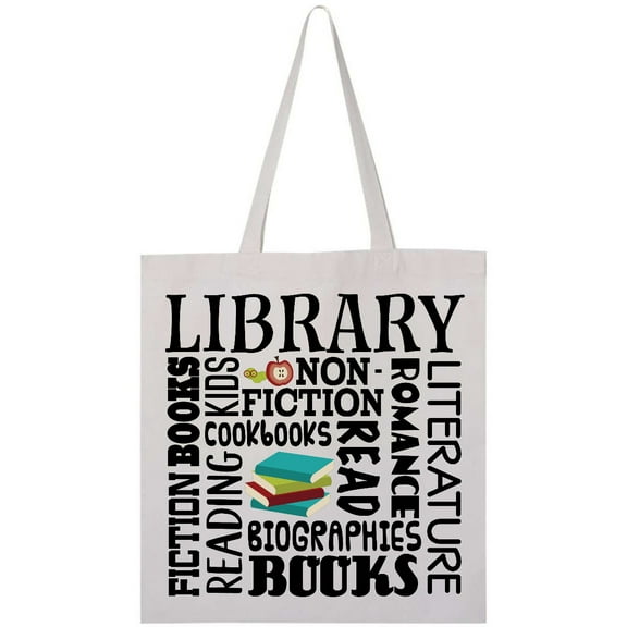 Inktastic Library Books Reading Librarian Gift Tote Bag