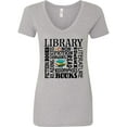 thumbnail image 1 of Inktastic Library Books Reading Librarian Women's V-Neck T-Shirt, 1 of 5