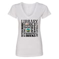 thumbnail image 1 of Inktastic Library Books Reading Librarian Women's V-Neck T-Shirt, 1 of 5